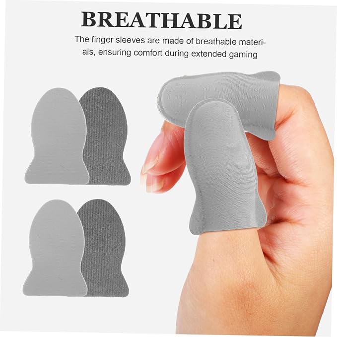 TEHAUX 10pcs Gaming Finger Sleeves Breathable Mobile Game Gloves for Enhanced Sensitivity and Precision Racing Fighting Games Stylish Thumb Protectors Compatible All Touchscreen Devices - Image 3