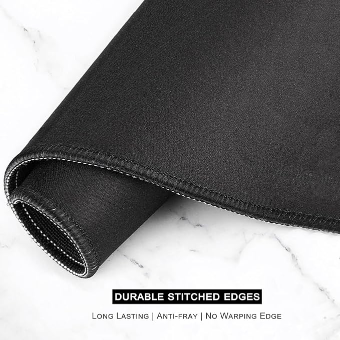 Auhoahsil Large Mouse Pad, XXL Desk Pad, Extened Mousepad 31.5" x 11.8", Non-Slip Rubber Base, Stitched Edges, Superior Surface, Gaming Keyboard Mat, Waterproof Desk Pad, Dark Blue Marble - Image 5