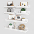 Picture Ledge Shelf, Floating Shelves for Wall Decor, White, Set of 6, 16'' by Axeman