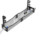 DELAMU 25'' Upgraded No Drilling Under Desk Cable Management Tray, Black by DELAMU
