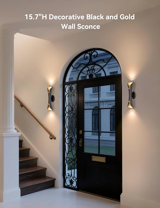 Tubicen Wall Sconces Set of Two Dimmable Home Theater Sconce Up Down - Image 2
