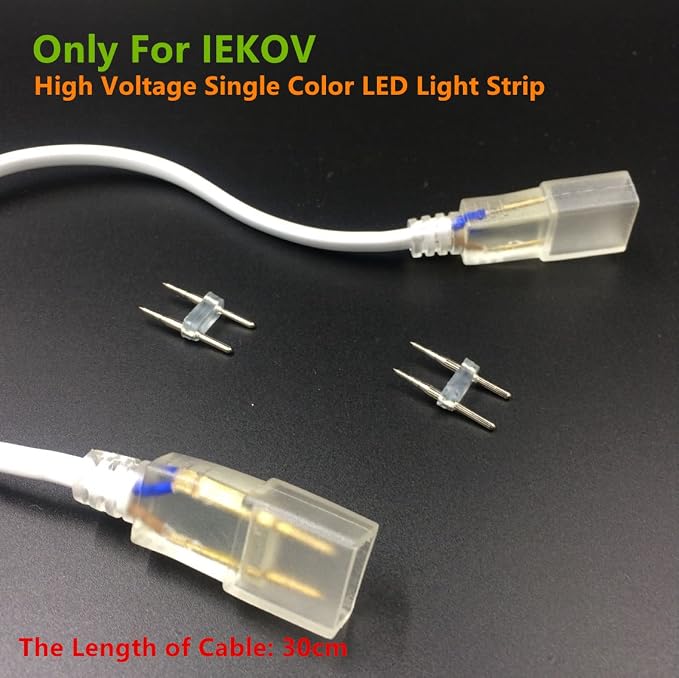 Connector, Connection Cable only Single Color High Voltage LED Light Strip - Image 2