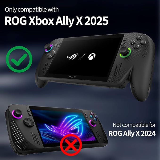 Protective Case with Kickstand for ASUS ROG Xbox Ally X 2025 - Shockproof TPU Cover with Stand, Non - Slip & Anti- Collision Handheld Game Console Accessories (Black) - Image 2