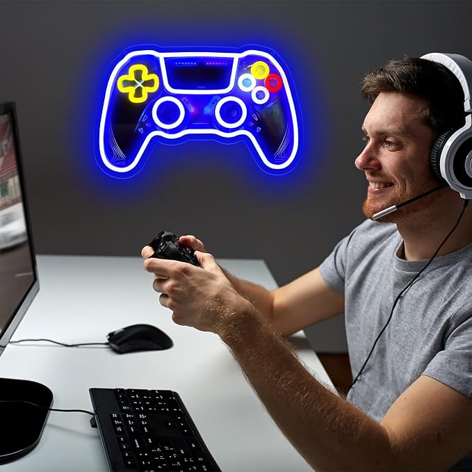 Game Room Neon Sign,Game Neon Lights Wall Decor for Internet Cafe, Gaming Room, Man cave, Bedroom Gift Art for Boys Girls Fans Gamer-15.8 x 10 IN-USB Powered-Acrylic - Image 7