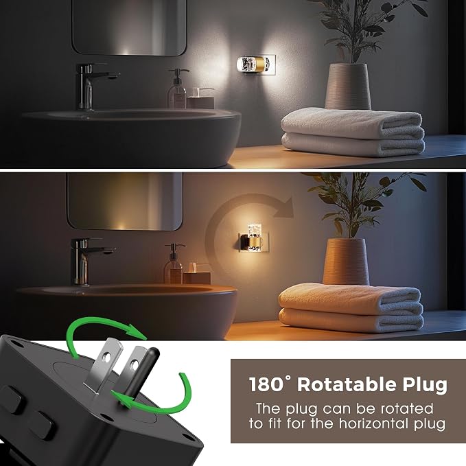 L LOHAS LED Night Lights Plug into Wall, Dusk-to-Dawn Sensor Night Light - Image 5