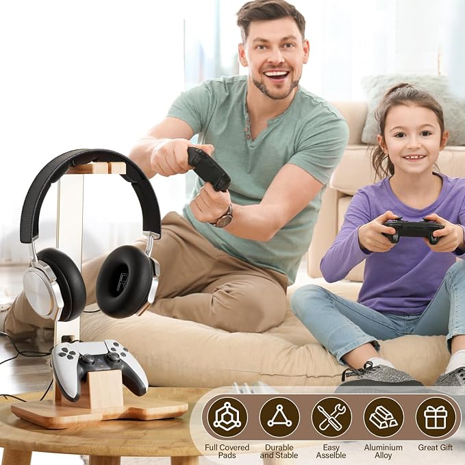 Controller and Headphone Stand for Desk Gaming Desk Accessories Controller and Headphone Holder Headset Holder Headset Stand - Image 3