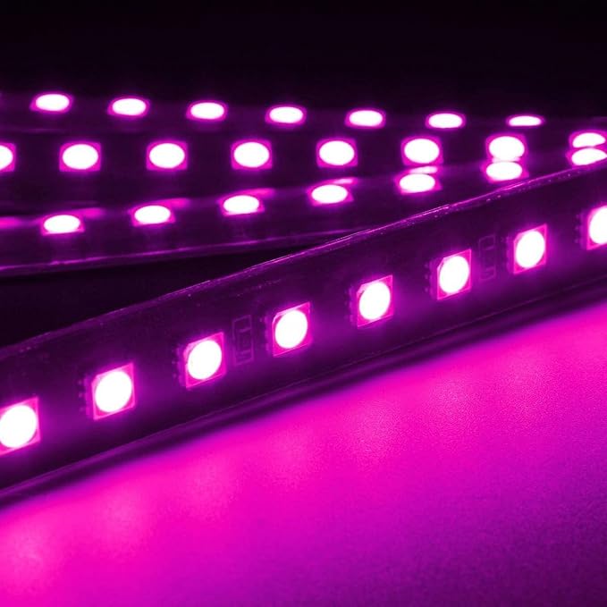4PCS 48 LED Car Interior Lights, Pink Under Dash Light Kit - Image 4