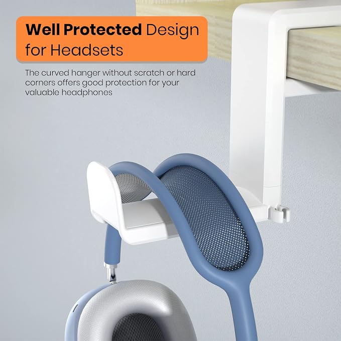 EURPMASK 3-in-1 Rotating Headphone Stand w/2 Detachable Controller Holders | Adjustable Clamp-on Headset Holder Hanger,Swivel,Gaming Headset Hanger,Cable Organizer,Father's Day Birthday Christmas Gift - Image 6