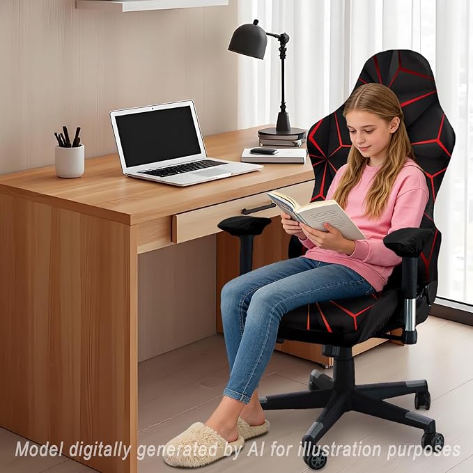 Gaming Chair Covers, 3D Printing Stretch Fit Scratch Resistant | Easy to install, Soft Breathable, Cat Scratch Proof, Washable Gaming Chair Seat Cover with Armrest Cover (No Chairs)(B) - Image 5