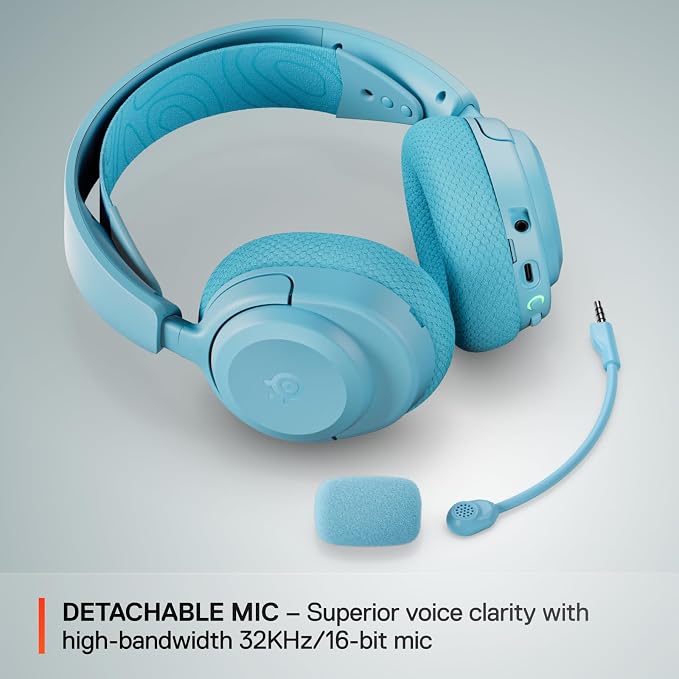 SteelSeries Arctis Nova 3X Wireless Multi-Platform Gaming Headset — Mobile App Control — 40 HR Battery — Neodymium Magnetic Drivers — 2.4GHz/Bluetooth — Xbox, PS5, PC, Switch, Mobile — Aqua - Image 8