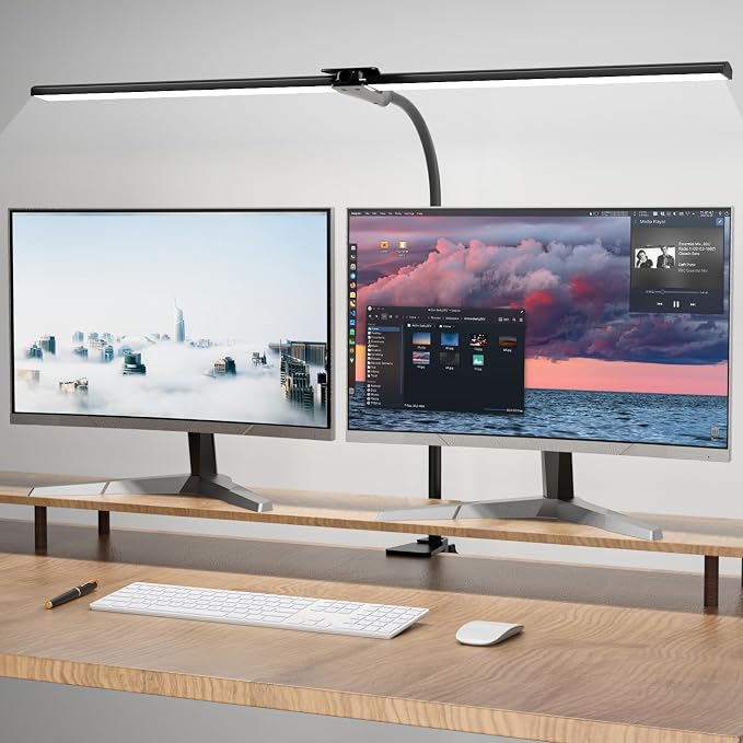 Hensam 31.5in Desk Lamps for Home Office, LED Desk Light with Clamp by Hensam