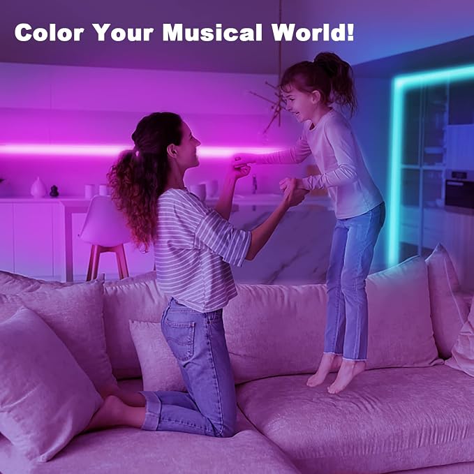 dalattin Led Strip Lights 200ft (2 Rolls of 100ft), Led Lights for Bedroom with App & Remote Control, 24V Led Lights Strip for Room & Festival Decoration - Image 5