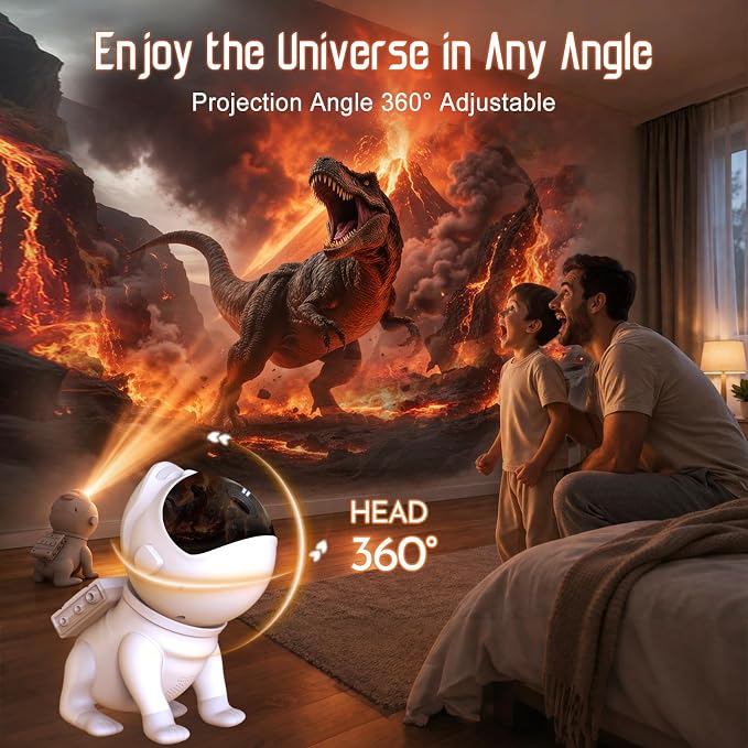 Upgraded Planetarium Projector with White Noise & Bluetooth Speaker, Astronaut Space Light Galaxy Projector for Bedroom, Ceiling Star Night Lights for Kid Adult Mood Lighting with Timer, Bedroom Decor - Image 6