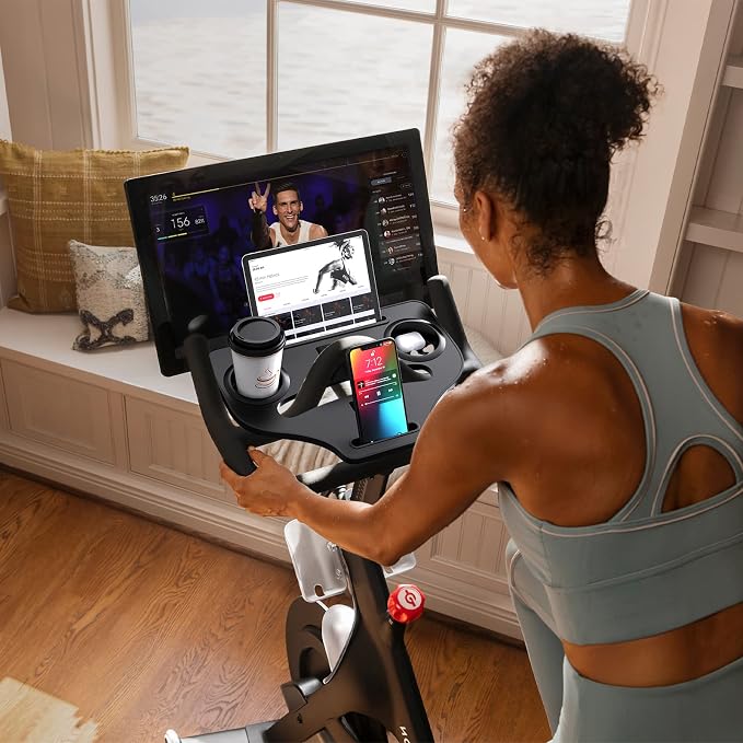 Desk Attachment for Peloton Bike (NOT Bike+) Tray Holder for Phone, Cup, Tablet, Ergonomic Platform Tray Accessories for Peloton Spin Bikes - Image 7