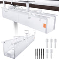 27" No Drill Under Desk Cable Management Tray (White) by NODOCA
