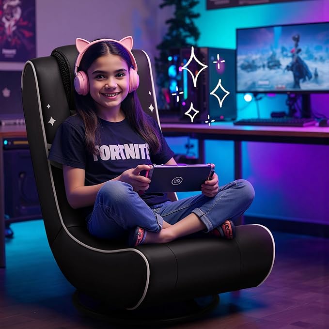 GTPLAYER Floor Gaming Chair Foldable Swivel Floor Chairs for Kids Boys Comfy Video Game Seat with 360° Multipurpose for Gamers, Bedroom or Game Room - Image 2
