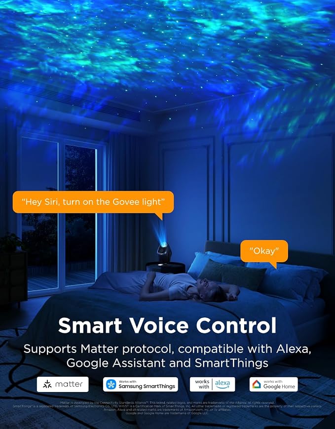 Govee Star Projector Lights, 7-Zone Nebula Effect, Compatible with Matter - Image 5