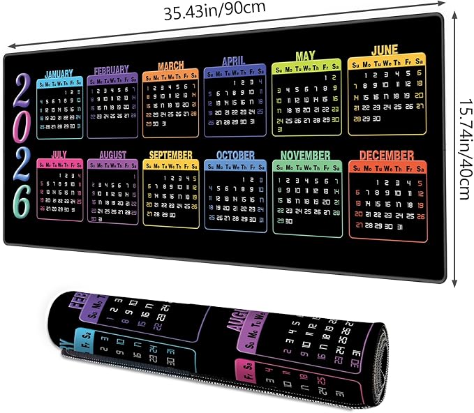 Galdas Gaming Mouse Pad XXL XL Large Long Extended Big Mousepad Non-Slip Rubber Keyboard Mouse Pad with Stitched Edges for Laptop Home Office (2026, 35.4 * 15.7) - Image 2