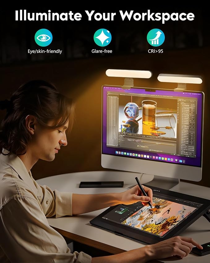 UBeesize Video Conference Lighting, Streaming Light with Stand, 2-Pack - Image 4