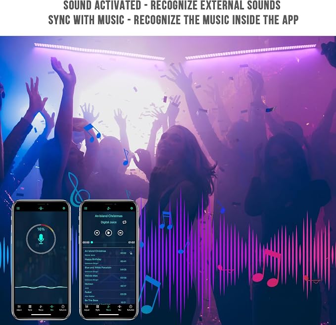 LED Stage Wash Light Bar: 60W Dual-Row LED with 108 LEDs - Remote & App Control - Sound Activated Music Sync - Aluminium Construction for Events DJ Parties Venues Home Decor Band Performances - Image 4