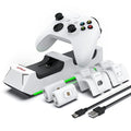 Nyko Charging Station for Xbox Series XS & Charge Base for 2 Controllers w/LED Indicators and Extra USB Port -Controller Charge Stand w/Rechargeable Batteries - Accessories by Nyko