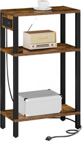 TUTOTAK Narrow Side Table, 3-Tier Small End Table with Charging Station by ChoosetutotakFurnitureBuildYourCozyHome