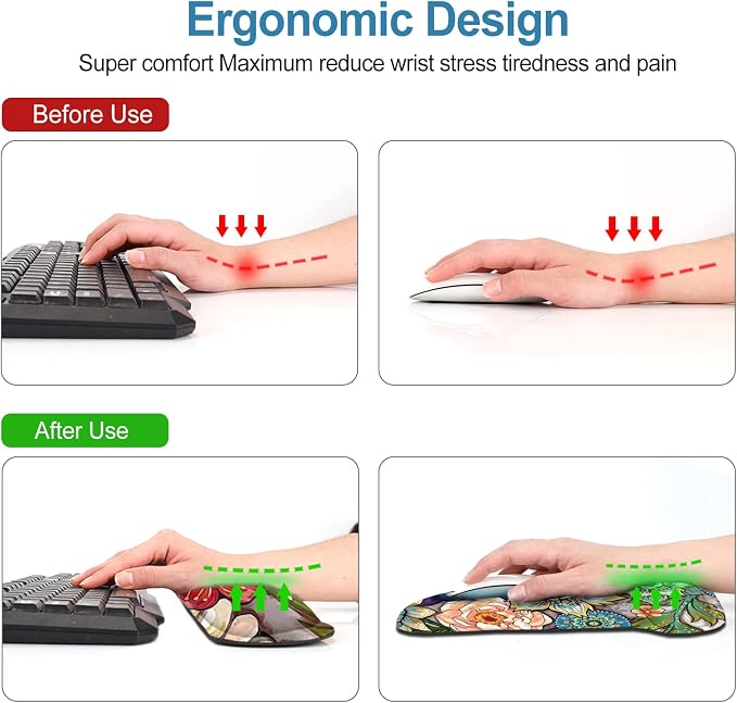 ToLuLu Keyboard Wrist Rest Mouse Pad Support, Ergonomic Mousepad fr Laptop - Image 3