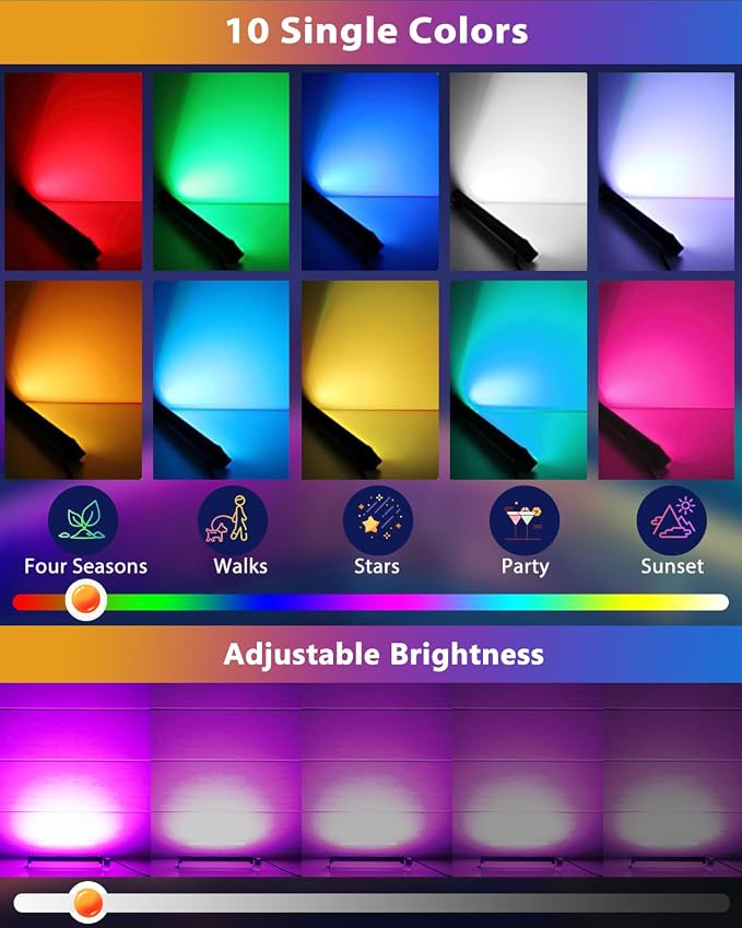 MEIKEE 25W RGB Wall Wash Lights RGBW Color Changing Washer Strip Lights - Image 2