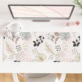 QiyI PU Leather Large Mouse Pad, Office Decor, 31.5" x 11.8", Boho Botany | Desk Décor Accessories, Extended Size, Waterproof & Easy to Clean, Smooth Surface, Non Slip Desk Organization by QIYI