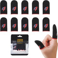 Gaming Finger Sleeves for Sweaty Hands & Mobile Gaming, Smooth Touch Screen Thumb Protector, Anti-Slip Sweat-Proof Controller Accessories, Black (Black Finger Sleeves (10 PCS)) by UOADIGI