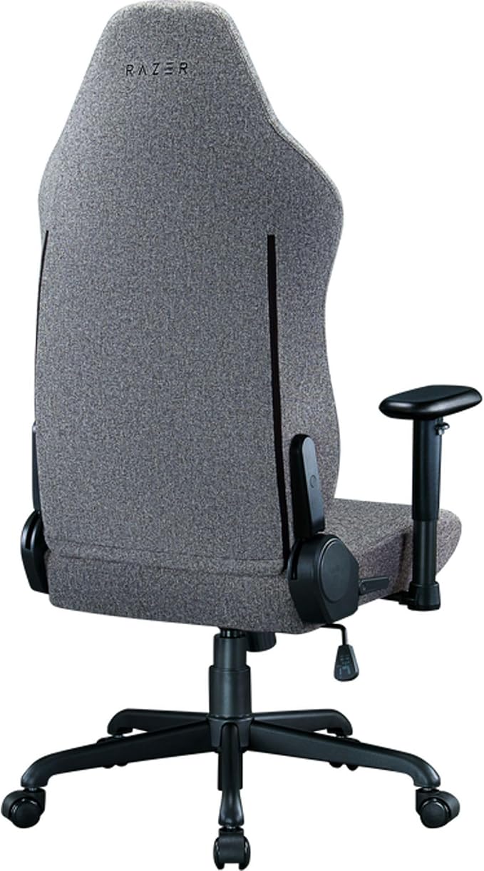 Razer Iskur V2 X Ergonomic Gaming Chair, Light Gray Edition | Built-In Lumbar Support, Wide Seat, High Density Foam Cushions, Adjustable 152 Degree Recline, 2D Armrests, Plush Fabric - Image 11