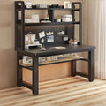 Writing Work Computer Desk with Pegboard,Gaming Desk with Bookshelf Combo,PC Gamer Workstation Desk,Wooden Desktop,for Home Office Work and Gaming(C2,39.5" L x 19.7" W(100x50cm)) by ZMNXAS