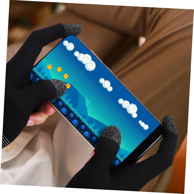 GALPADA 2pairs Mobile Gaming Finger Sleeves Breathable Gloves for Gamers Comfortable Fit Gaming and Billiards Nonslip Design for Enhanced Control - Image 6