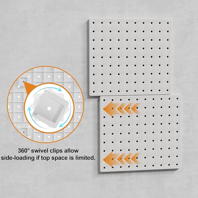 Pegboard Combination Kit - Pegboards and Accessories Modular Hanging for Wall Organizer, Crafts Organization, Ornaments Display, Nursery Storage, Peg Board - Image 6