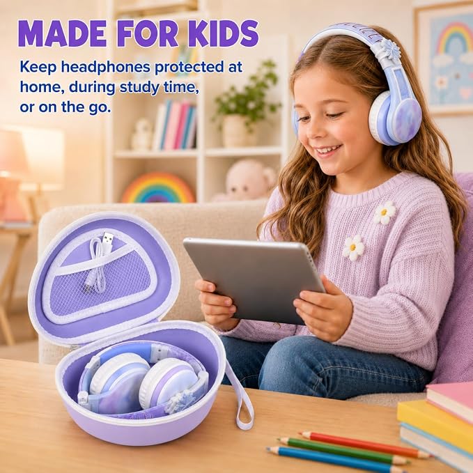 ANKHOH Kids Headphone Case for eKids, for Beats Solo4 Headphones, Purple - Image 8