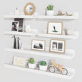 Picture Ledge Shelf, Floating Shelves for Wall Decor, White, Set of 6, 24'' by Axeman