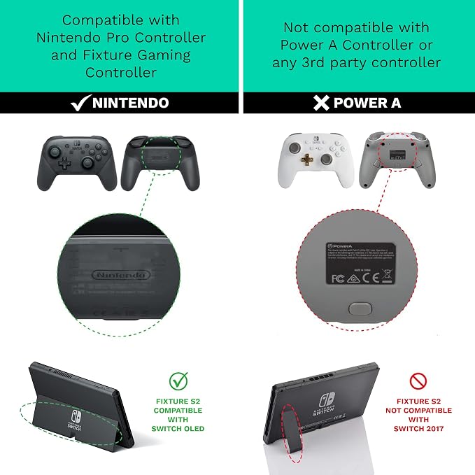 Fixture S2 Gaming Console Monitor and Controller Mount Compatible with Nintendo Switch OLED and Pro Controller, Adjustable Video Game Holder Stand Clip - Image 4