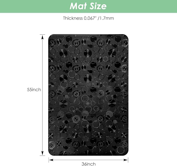 Vicwe Office Chair Mat for Hardwood Floor,36" x 55" Office Chair Mats | Anti-Slip Computer Chair Mat for Gaming Rolling Chair, Desk Chair Mat for Home, Office,Black - Image 7