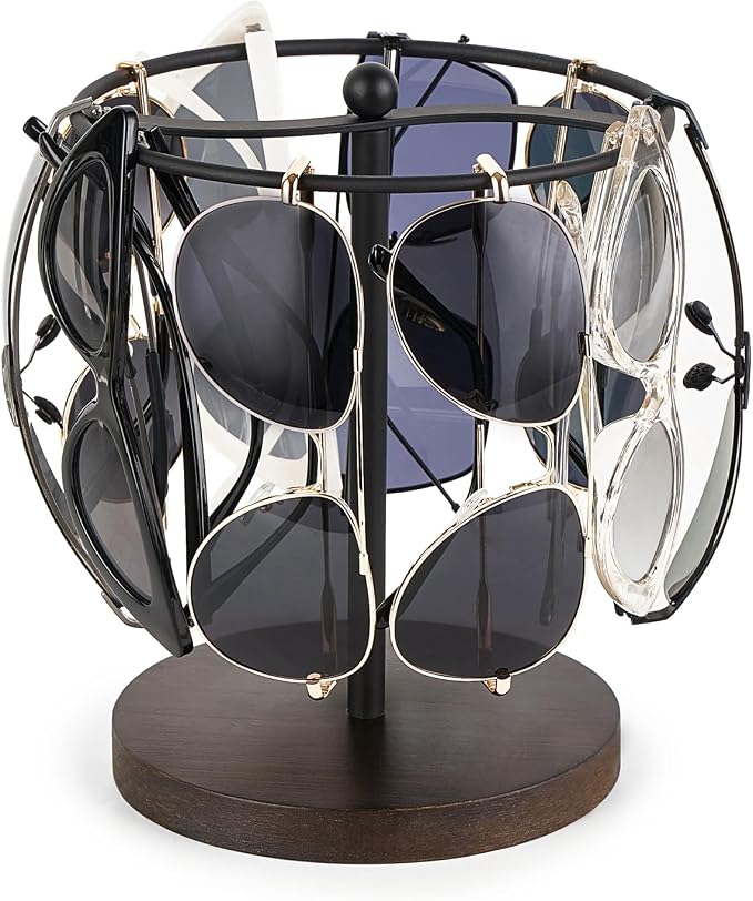 Mkono Sunglasses Organizer, Metal Glass Holder Storage Stand Display 1 Pack - Image 6