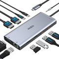 USB C Docking Station Dual Monitor for HP,Laptop Docking Station 3 Monitors by HODO