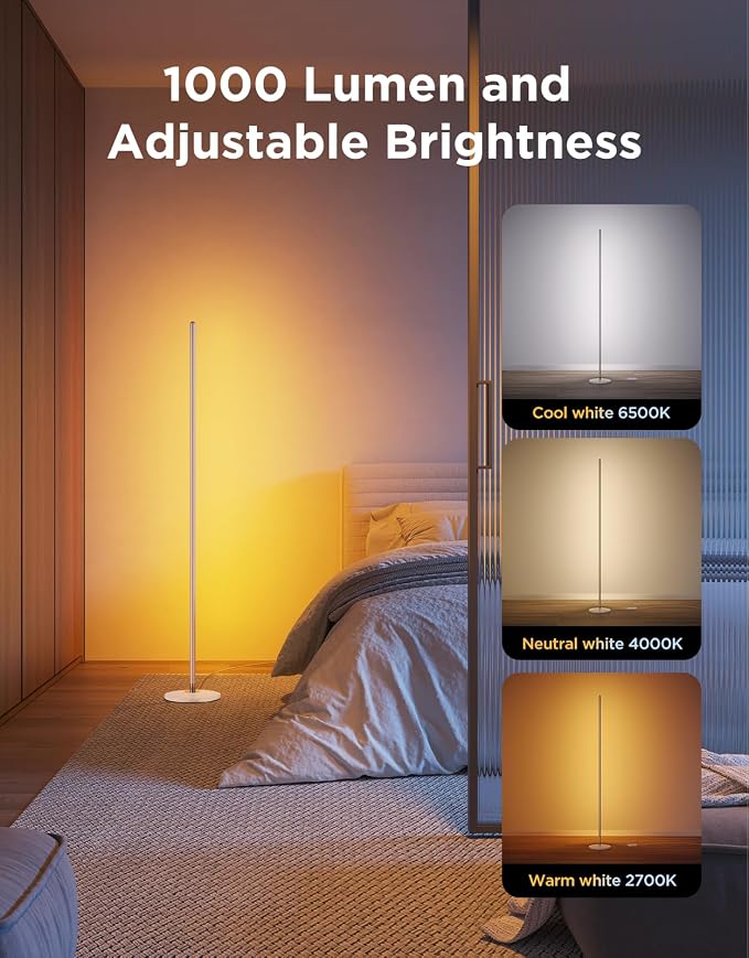 Govee RGBIC Floor Lamp Basic, 1000lm LED Corner Lamp - Image 7