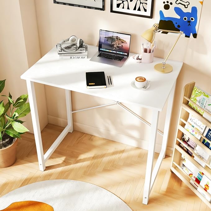 DUMOS 32 Inch Small Computer Desk, Gaming Desks for Home Office Bedroom - Image 2