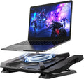 Laptop Cooling Pad, Gaming Laptop Cooler with 7.1 Inch Powerful Fan, RGB Lights & 3-Speed Fan Control & LCD Diamond Design, Height Adjustable Quiet Laptop Cooling Stand for 12"-21" Laptops etc by Unknown