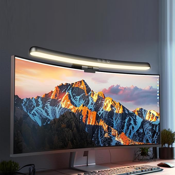 BY-J Computer Monitor Light Bar, Eye-Care USB Reading LED Task Lamp with Touch Control, Fit for Curved Monitor, No Screen Glare Dimmable Desk Lamp Computer Monitor Light Bar for Screen Home Office - Image 8