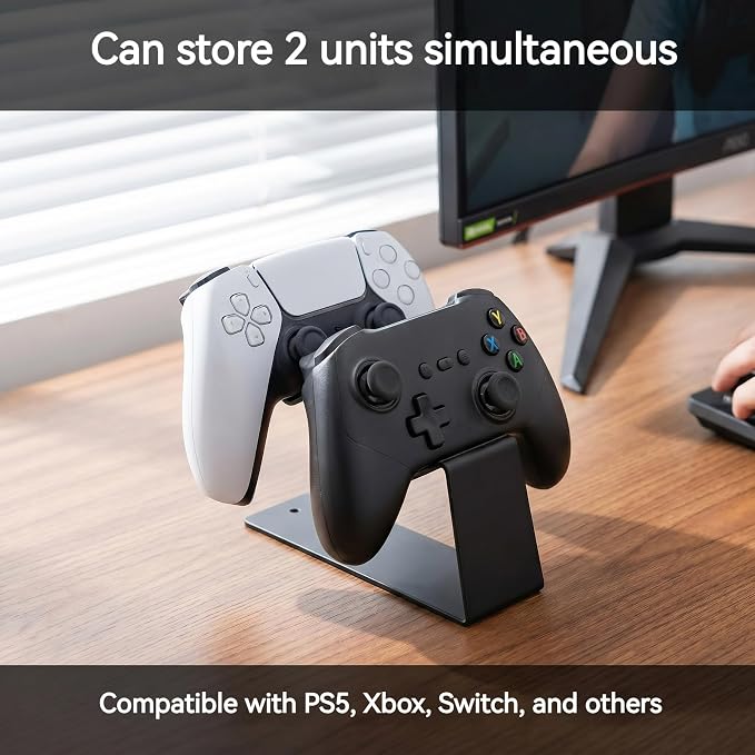 Desktop Controller Holder Controller Organizer Metal Universal | Gaming Accessories 2 Tier Controller Stand for Xbox Series X S, Elite 2, PS5, PS4, Switch 2 and Almost All Controller - Image 2