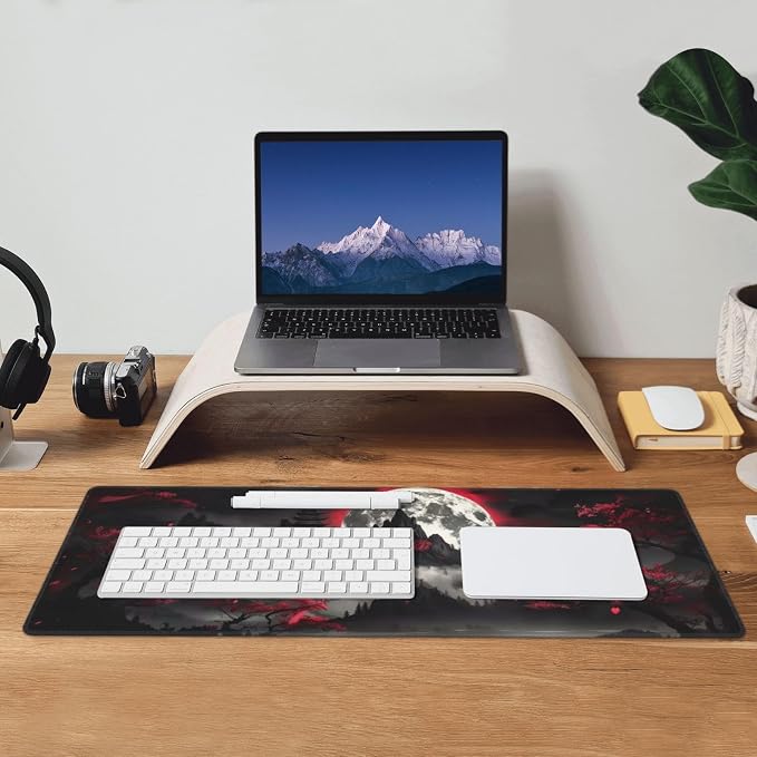 Extended Gaming Mouse Pad, Large Gaming Mouse Waterproof with Stitched Edges, Non-Slip Desktop Pad for Home and Office, Level Up Your 31.5x11.8 Inch… (Dark Night) - Image 8