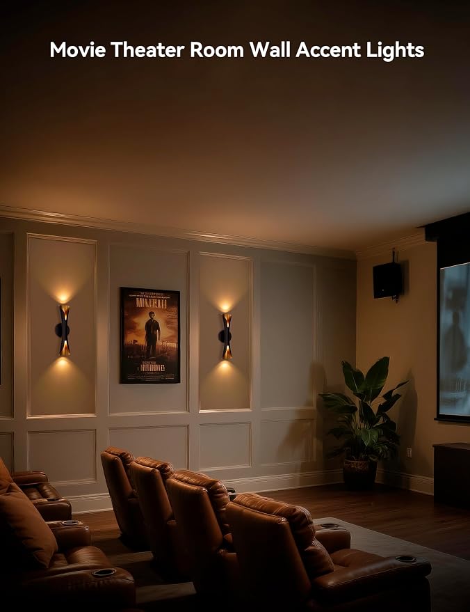 Tubicen Wall Sconces Set of Two Dimmable Home Theater Sconce Up Down - Image 3