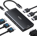 USB C Docking Station Dual Monitor for HP,Laptop Docking Station 3 Monitors by HODO