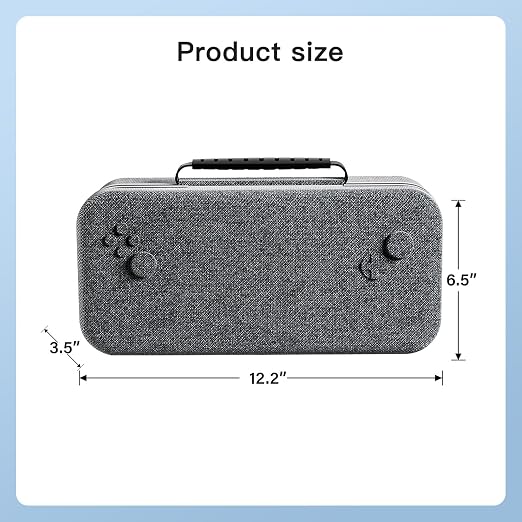 YAJOJO Carrying Case for OneXPlayer OneXfly Apex Handheld Game Console,Hard Shell Cover with Pocket for OneXPlayer OneXfly Apex Cable Charger & Accessories ,Shockproof,Grey - Image 7