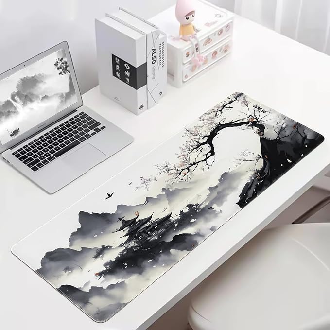 FreeNook Mouse Pad Gaming Mousepad 31.5 x 11.8in Large Mouse Pad for Keyboard,Non-Slip and with Stitched Edges,Keyboard Pad Desk mat for Home Office and School - Image 3
